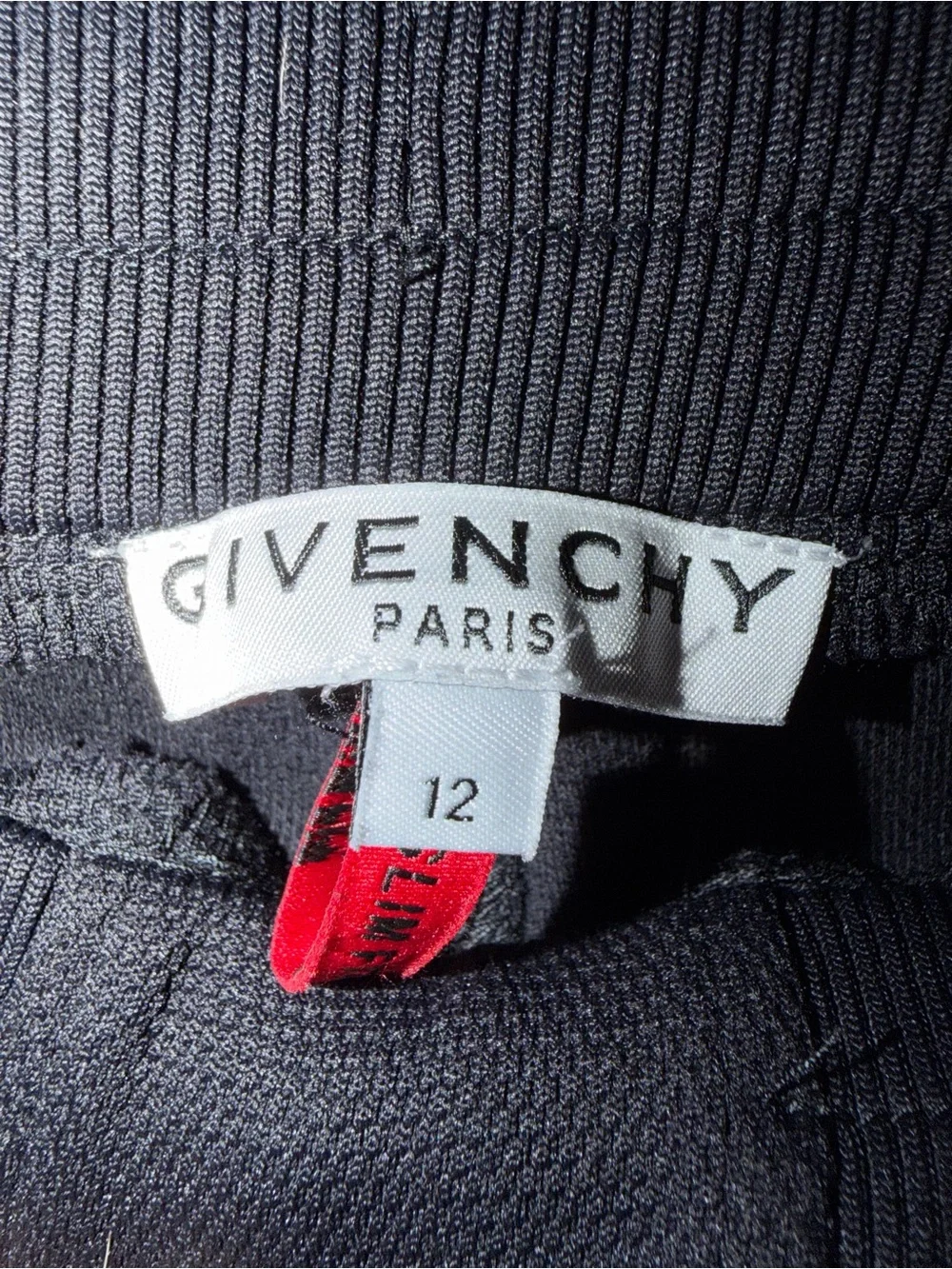 Givenchy Black Track Jacket with Red Stripe Trim